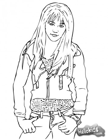 Selena Gomez Coloring Pages on Selena Gomez Hannah Montana Miley Cirus   Cool Hannah Montana Coloring